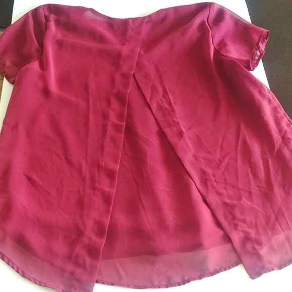 Monteau Ladies Sheer Short Sleeve Top - Picture 9 of 10